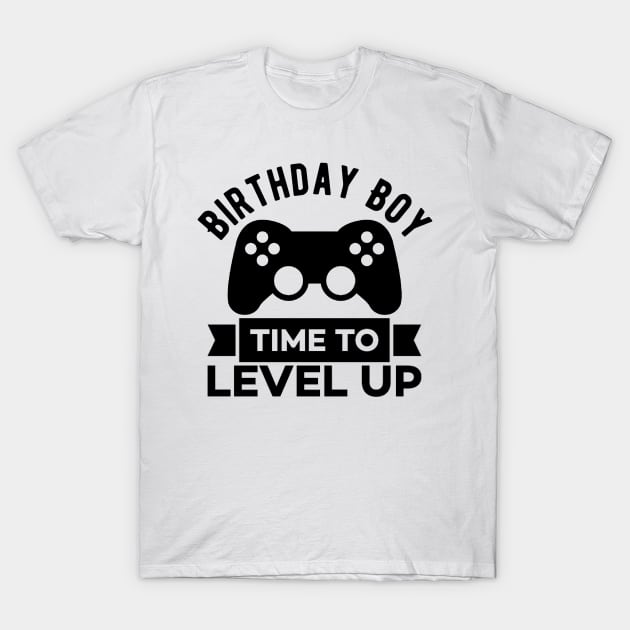 Birthday Boy Time to Level Up T-Shirt by Alennomacomicart